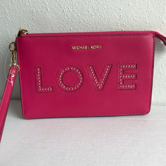 SOLD 🆕 Michael Kors Leather Wristlet - Picture 2 of 8